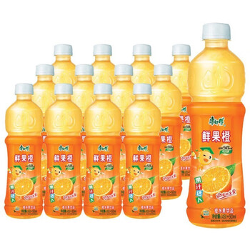 康师傅鲜果橙果汁500ml8瓶12瓶装果味饮料果汁达人夏季饮品鲜果橙500