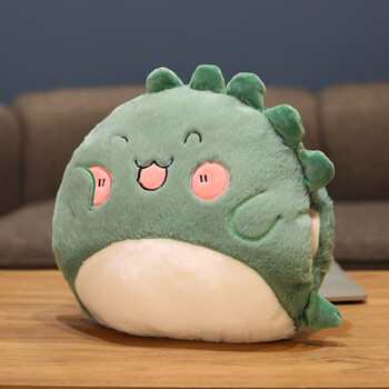 abdt冬天可爱暖手捂可插公室沙发抱枕午睡枕头学生趴睡枕午休神器 绿
