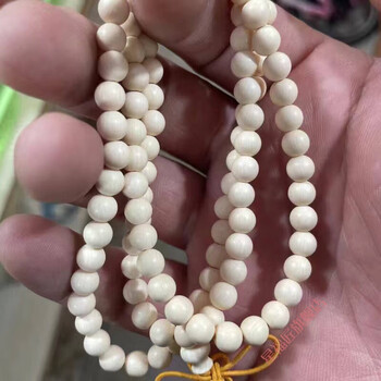 【官方旗舰】猛犸象牙血料手串打灯血红满纹冰料猛犸牙佛珠手链盘玩