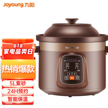 九阳（Joyoung）电炖锅电炖盅5L大容量紫砂预约电砂锅智能定时精炖煮