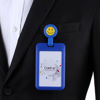 卡富仕(cardfuss) 滑盖卡套工作证医院护士医生工作牌夹子胸卡胸牌