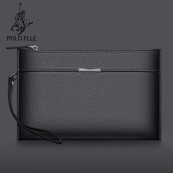poloflle手抓包男士真皮大容量百搭男士手拿包潮生日礼物送老公爸爸男