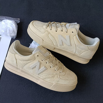 新百伦领跑男鞋303黑色校园学生ins休闲透气街拍 303小麦色全皮 送