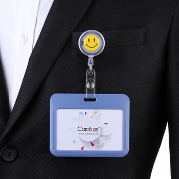 加厚证件卡套伸缩易拉扣挂牌胸牌吊牌门禁卡套可拉伸工作牌厂牌医生