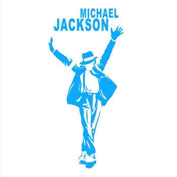 michaeljackson经典专辑太空步卡通墙贴歌手迈克尔杰克逊壁画贴男生