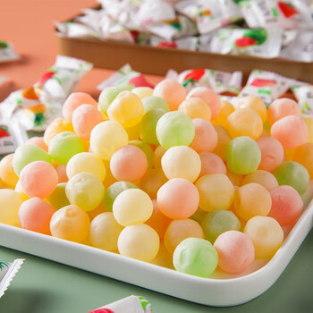 悦初鲜脆皮鲜乳球软糖夹心奶糖水果糖商务招待年货结婚喜糖满月糖果