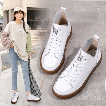 登陶高帮小白鞋女平底2022秋季新款百搭透气休闲鞋女学生牛津软底白色