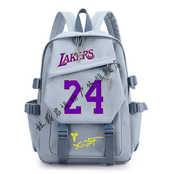 书包篮球包艾弗森双肩包nba韦德杜兰特男学生体育运动 蓝色#24