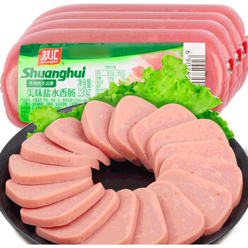 双汇（Shuanghui）双汇美味盐水方腿香肠220g烧烤休闲食品 220g*4支