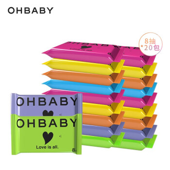 欧贝比(OHBABY)婴儿手口柔湿巾价格走势稳定,珍珠纹宝宝儿童湿纸巾抽纸擦脸巾推荐
