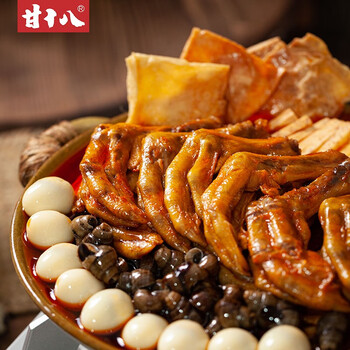 甘十八螺蛳粉鸭脚煲 广西柳州特产 田螺鸭脚煲方便速食 1050g/盒
