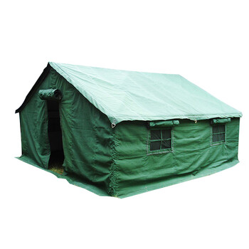 巨信 93-10班用棉帐篷 应急救援野外训练通风防雨便携撑杆式大型帐篷