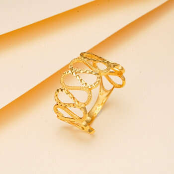 施华洛世奇锆金素金戒指气质设计感18金艺术潮流时尚个性女戒七夕情人