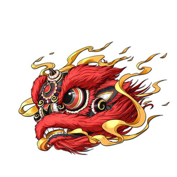 浮生国潮醒狮车贴中国风狮子车身贴招财招福反光划痕贴纸电动车装饰贴