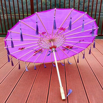 精选古风舞蹈伞古装汉服油纸伞绸布伞旗袍摄影走秀道具伞防雨伞流苏伞