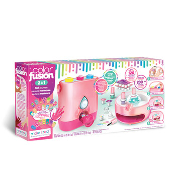 MAKE IT REAL美伊睿指尖魔法DIY指甲油打印机美甲豪华二合一套装儿童生日礼物 美甲豪华二合一2567