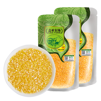 盖亚农场（Gaia Farm） 有机玉米碴450g 玉米糁 玉米渣 苞米碴 五谷杂粮棒碴粥米粗粮 有机玉米碴 450g*2袋