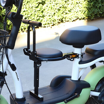 雅迪适用电动车儿童座椅前置电瓶车带扶手可折叠小孩婴儿安全座椅黑色