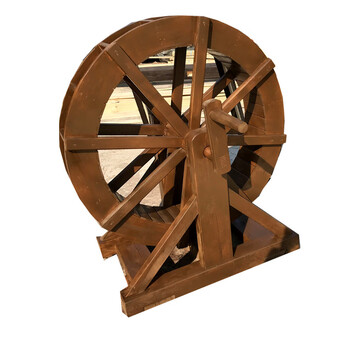 芬艺 大型水车轮 户外景观水车防腐木水车 幼儿园防腐木户外水车公园
