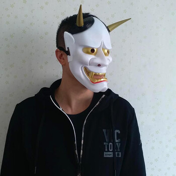 般若面具男恐怖鬼面恶魔鬼脸班诺面具日式鬼首鬼面具cos道具白色般若面具 图片价格品牌报价 京东 般若面具男恐怖鬼面恶魔鬼脸班诺面具日式鬼首鬼面具cos道具白色般若面具 图片价格品牌报价 京东