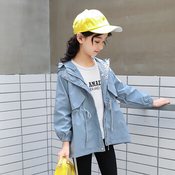 女童外套56风衣外套上衣2018秋装新款7中大童9小学生12女孩手掌儿13岁