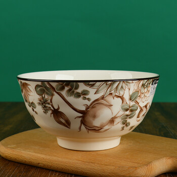 美特隆陶瓷碗饭碗面碗大碗汤碗甜品碗釉下彩单个木棉花的春天6英寸