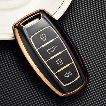 15-22款哈佛h9钥匙套 h9汽车遥控器保护壳扣钥匙包 a款四键【炫酷黑】