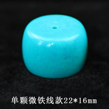 天然湖北十堰原矿绿松石桶珠隔珠散珠 金刚手串配件星月菩提配饰 鼓珠约22*16MM/单颗