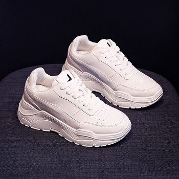 鞋子女2018新款学生厚底运动鞋韩版ulzzang原宿百搭老爹鞋 662白色 36