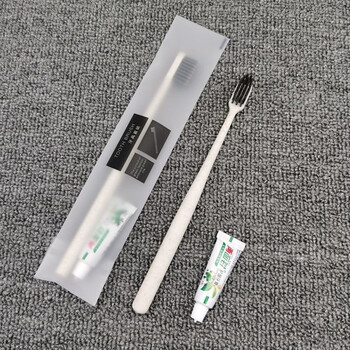 絮实 酒店软膜袋牙具 一次性牙刷 软毛宾馆一次性牙刷牙膏套装洗漱用品酒店专用二合一牙具50个装