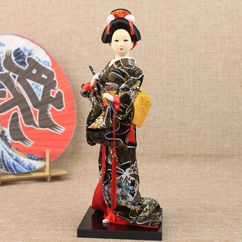 乐高日本艺妓绢人偶和服娃娃日式歌舞伎家居摆件料理餐厅寿司店铺 d10