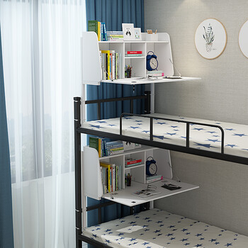 锐衡 床上书桌悬空折叠大学生宿舍神器懒人寝室铺可固定一体桌子 豪华