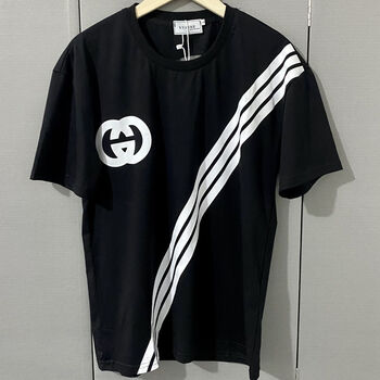 nasalike酷奇夏季网红苏6同款斜杠印花短袖t恤男青少年纯棉半袖上衣