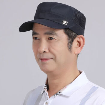 qiced新品鸭嘴帽男爸爸帽子洋气中老年夏季男夏天薄户外老年人单休闲