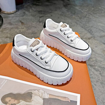 双星秋季爆款小白鞋女2023新款运动鞋女学生ins百搭松糕鞋女厚底板鞋