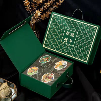 端午节粽子包装盒礼品盒商务送礼手提粽子礼盒外包装空盒批发端午墨