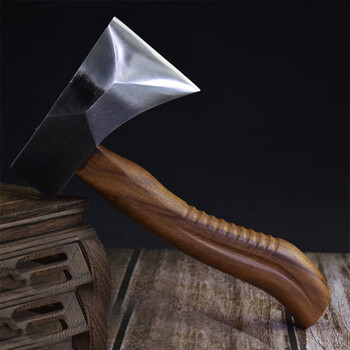 龙泉高锰钢锻打纯手工木工斧斧子柴斧头劈柴家用农村劈柴斧树 无极木