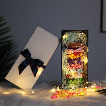 七夕情人节礼物送女友装星星折纸玻璃爱心玻璃愿望瓶创意手工装饰幸运