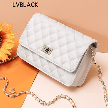 bla ck女包奢侈品牌国际大牌包包2022秋冬新款潮牛皮女包轻奢感斜挎包