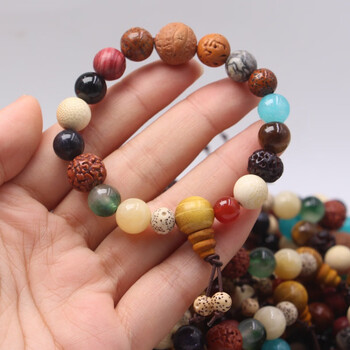 潮然蔻灵隐 十八籽菩提子手串 十八子佛珠菩提手串念珠寺庙结缘 灵隐