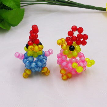 【串珠成品小鸡】[2个装] 混发串珠手工饰品玩具 串珠纸巾盒12生肖