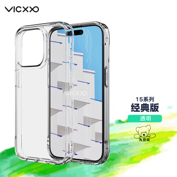 VICXXO透明防摔手机壳适用于苹果iPhone15/Pro/Max/Plus保护壳磁吸保护套简约 透明【经典版】 15ProMax 6.7寸