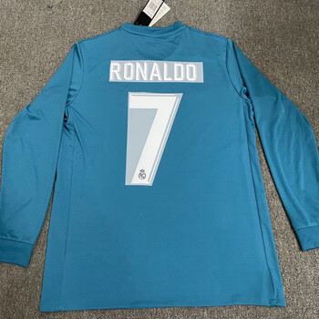 诉策1718皇马二客复古欧冠版球衣4号拉莫斯7号c罗经典球1718皇马二