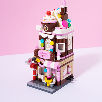 街景缤纷糖果屋积木女孩拼装名创优品儿童玩具礼物 沁心甜品屋c0101