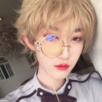 mark story资本家单片单眼眼镜 右眼复古 阿蒙儿童英伦夹鼻单边镜片