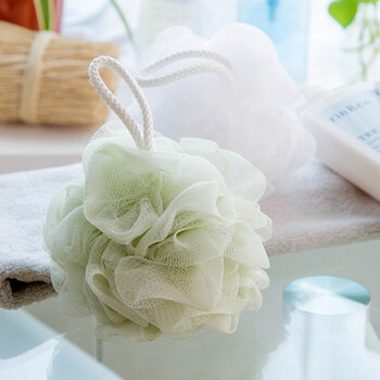 大号沐浴球浴花儿童洗澡球搓背洗澡用品澡花浴球沐浴花洗浴球 浅绿色