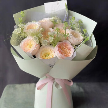 鲜花 同城配送进口奥斯汀朱丽叶玫瑰花束生日礼物周年纪念日高端鲜花