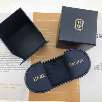 奥丝达hw戒指对戒盒项链盒harrywinston钻戒盒海瑞温斯顿首饰包项链盒