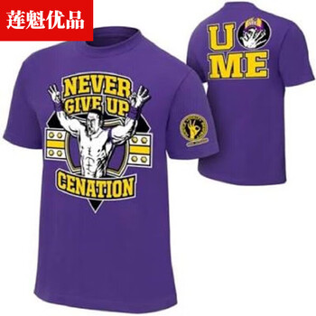 莲魁高品质wwe衣服约翰塞纳短袖出场服t恤摔迷半袖健身比赛服宽松