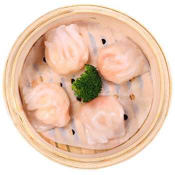 广式早茶点心鲜虾饺400g20个港式早餐点心半成品手工虾仁蒸饺海鲜速冻